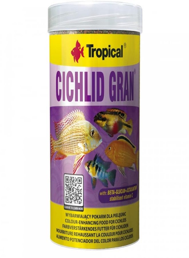 Tropical Cichlid Gran Color-Enhancing Sinking Granules Cichlid Fish Food 100ml/55g - 60453 - Image 1